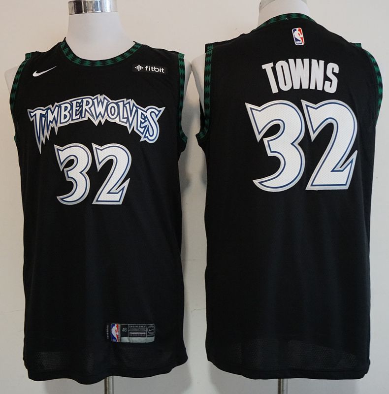 Men Minnesota Timberwolves #32 Towns Black Nike Game NBA Jerseys->anaheim ducks->NHL Jersey